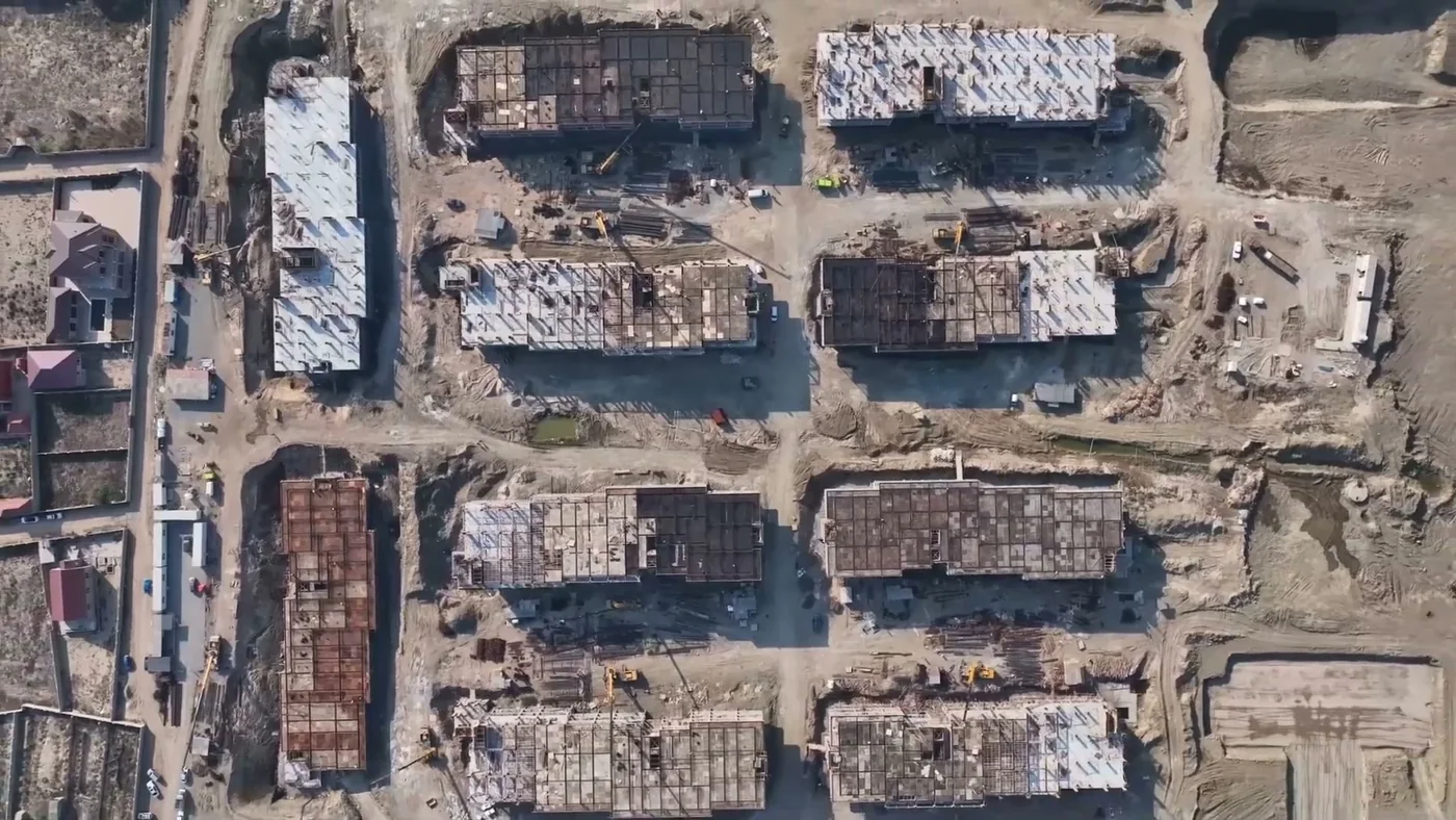 Park Residences 2 в ноябре 2023: десять каркасов с высоты
